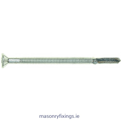 E-VS BOHR 5 FLT 5.5mm x 85mm For Heavy Steel Self Drill Countersunk Zinc Plated Tek Screw  BOX 100